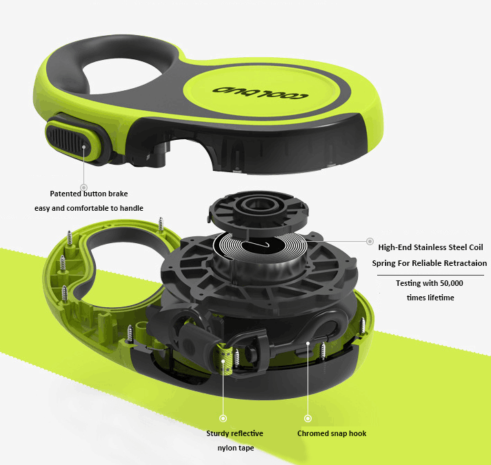 Retractable Dog Leash, 5m, Reflective Strap, 20/30/50kg