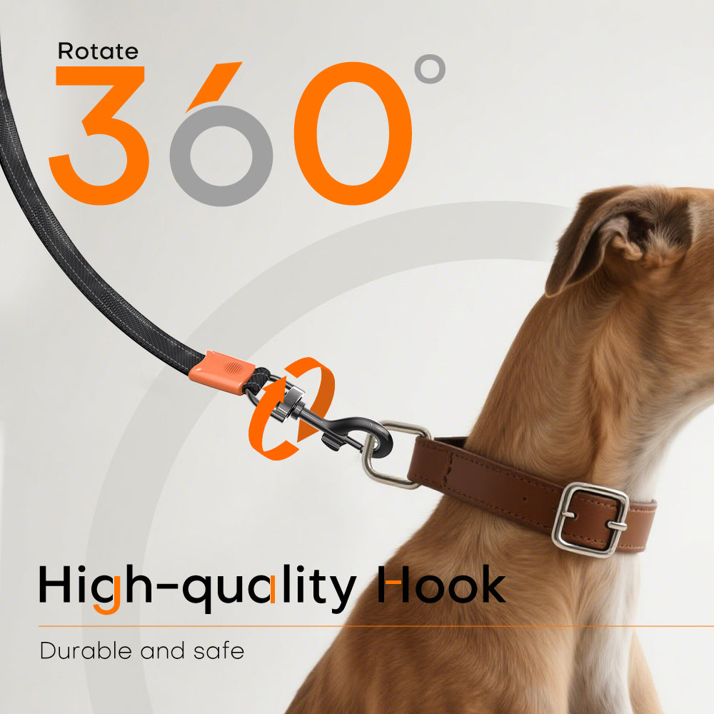 LED Dog Leash, 5m / 30kg Load Capacity (Reflective Webbing)