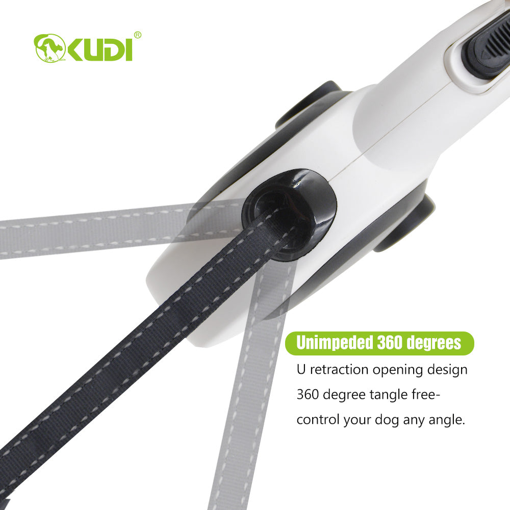 LED Retractable Dog Leash with Dispenser (50KG)