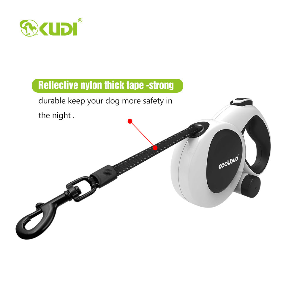 LED Retractable Dog Leash with Dispenser (50KG)
